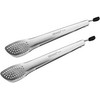 Devico Kitchen Tongs for Cooking, 2-Piece 12 inch 18/8 Stainless