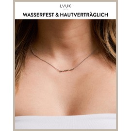 LUUK LIFESTYLE Necklace with Pendant, Chain Made of Waterproof Stainless Steel, Elegant Design & Everyday Chain for Women, Gift Idea, Jewellery, in Gold, Silver, Rose, Stainless Steel
