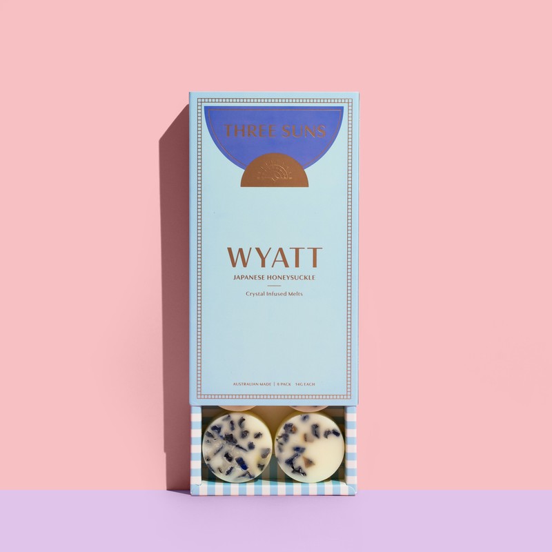Three Suns Wyatt Crystal Infused Natural Soy Melts Box -