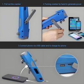 Vanpus Safety Hammer Multi Functional, Life-Saving Emergency Escape Tool ， 8 in 1 ： Car Safety Hammer， Seat Belt Cutter， LED Flashlight ，Mobile Power,Strobe ，SOS Beacon ，Alarm etc，BU