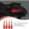 Fokmuaex 4pcs Reflective Flame Stickers, Universal Simulation Flame Decorative Stickers