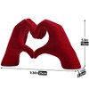 DOVDOV Red Heart Hand Sculpture, Heart Hand Statue Home Decor