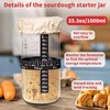 INFTYLE Sourdough Bread Starter Jar Kit 34oz Large Capacity Glass