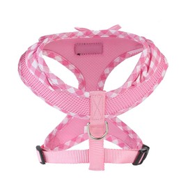 SuperBuddy Upgraded Soft Mesh Dog Harness, Super Breathable Lightweight Pet Harnesses for Puppy Dogs Outdoor Walking, Pink Dog Harness -Large