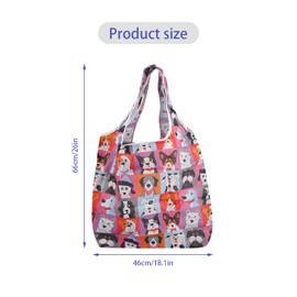 Tabanzhe Shopping Bag - Cute Cartoon Doggy Foldable Environmental Friendly Shopping Bag Durable and Portable Large Capacity Waterproof Bag Suitable for Commuting and Shopping
