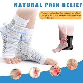 4pcs Calcetines de neuropatía,Tobilleras Deportivas de Compresión,Soporte Tobillo Elástico Transpirable para Mujere y Hombre,Estabiliza el Tobillo y Previene Torceduras, para Soporte y Compresión, Recupera Lesiones como Fascitis Plantar (S/M)
