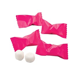 Classic Buttermint Candy (bulk set of 104 individually wrapped mints) Great for Parties, Wedding and Gender Reveals (Hot Pink)