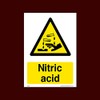 Nitric Acid Plastic Sign with 4 Pre-Drilled Holes (WCD68) -