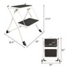 DAWNYIELD Folding 2 Step Stools Portable Heavy Duty Metal Step