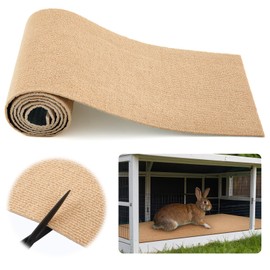Maasechs Rabbit Scratch Mat 3.28 ft Self Adhesive Bunny Scratching Pad Cuttable Claws and Teeth Care Rabbit Mats for Cage Cat Small Animal Floor Scratching Mats Rug for Biting Sleeping Nesting