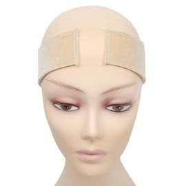 1 Piece Wig Fixing Band, Size Adjustable, Wigs Prevention, Soft, Can Be Used With Wig Net, Breathable (Beige)