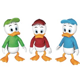 Beast Kingdom DuckTales: Huey, Dewey and Louie DAH-069 Dynamic 8ction Action Figure Set, Multicolor