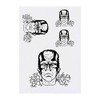 4 x 'Frankenstein's Monster' Temporary Tattoos - Water Resistant, Skin-Safe,