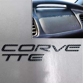 Advanced Trims Carbon C5 Corvette Dash Plastic Lettering 1997 - 2004 Base & Z06 NOT VINYL