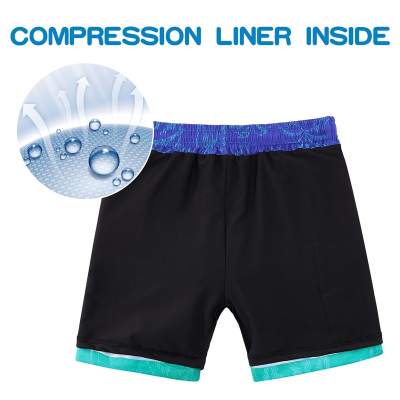 Dancinova Swimming Shorts Boys Swimming Trunks Kids Compression Liner Swimming