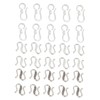 LALAFINA 80pcs S-Hook Clasps Silver Plating Jewelry Accessories for Bracelet