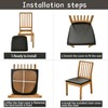 MUKA 4pcs Waterproof PU Leather Dining Chair Seat Covers Removable