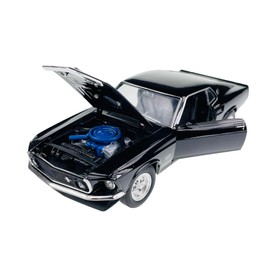 Welly Ford Mustang Boss 429 Coupe Black Type I 3rd Generation 1969 1/24 Metal Model Car Die Cast New in Box