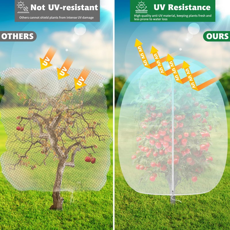 OZMI Large Bird Netting for Garden Blueberry Bushes Fruit Tree