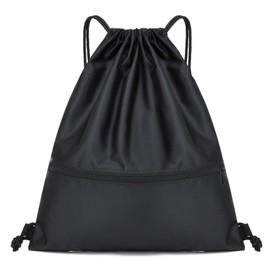 Joyoyoo Gym Bag, Large Capacity, 19.7 x 16.5 inches (50 x 42 cm), Separate Shoe Pocket, Waterproof, Shoe Storage Bag, Fitness, Sports, Gym, Travel, School, Commute, Men's, Women's, Black