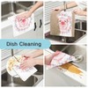 JIPONI 6 Pack Kitchen Dishcloth, Beautiful Pink Pig Flower Absorbent