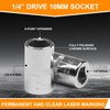 Utoolmart 1/4" Drive 10mm Socket, Shallow Socket Set, for General