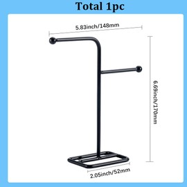 SUNNYCLUE Earring Display Stand,Jewelry Display Holder Black Jewelry Towers No Hole Necklace Stand Holder Storage Bangles Rings Earrings Watch Hanging Organizer for Selling Home Storage Show Photo