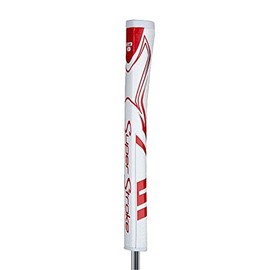 SuperStroke Zenergy Claw 2.0 Putter Grip - Enhanced Grip for Claw Style Putting with Spyne Technology and No-Taper Design for Improved Hand Placement and Consistency - White / Red