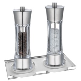 Stand/Tray for Pepper- & Salt Mill Set, Acrylic Glass (without Mills!)