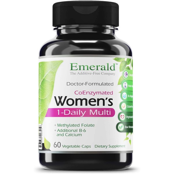 Emerald Labs Women's 1-Daily Multi - with Coenzymated Vitamin B6, B12 and Methylated Folic Acid - 60 Vegetable Capsules
