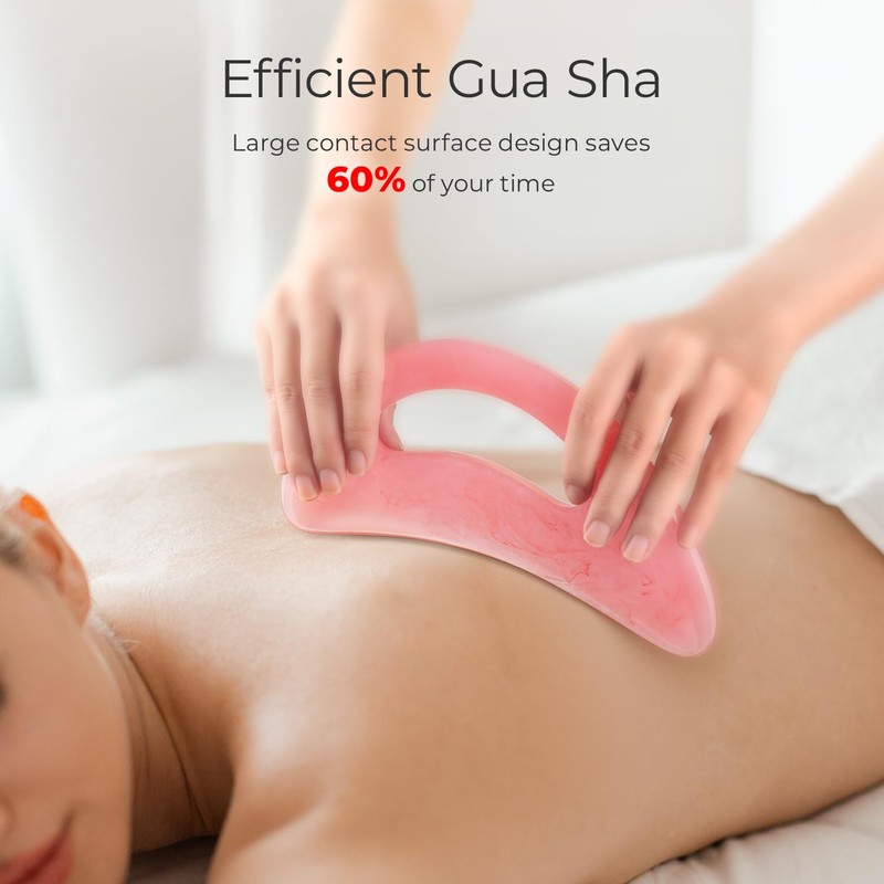 Scienlodic Gua Sha Massage Tool with Handle (Resin) Larger Guasha