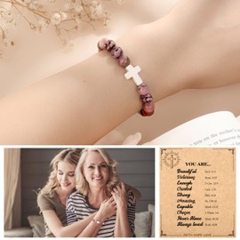 Paderast Christian Gifts for Women, Religious Cross Bracelet Gifts for for Mom/Daughter/Friend/Sister/Grandma