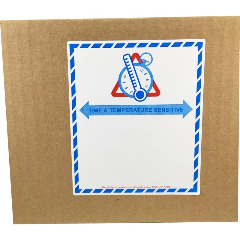 Time Temperature Sensitive Labels 4 x 4 3/4 Inch 500