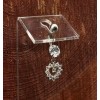 Dragonfly 14 Gauge Belly Button Ring Clear Heart Stainless Steel