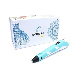 SCRIB3D P1 - Bolígrafo de impresión 3D con visualización, incluye bolígrafo 3D, 3 colores de inicio de filamento PLA, libro de plantillas + guía de pr