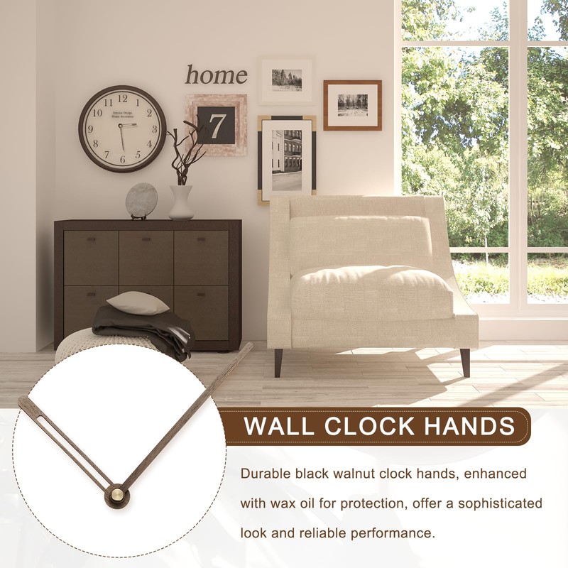 sourcing map 5 Set Wooden Clock Hands Only,Walnut Wood Clock
