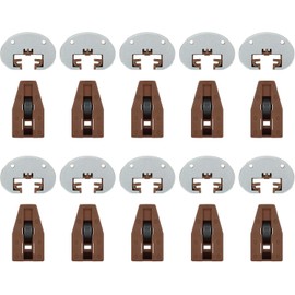 LONTAN 10 Pack Drawer Track Guide and Glides with Wheel and Metal Backing Drawer Stop for Commercial kenlin Rite-Trak II 168 Replacement Repair Part for Dresser Center Mount Drawer Slides