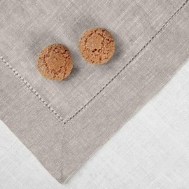 Cuore di lino - Napkin in Pure Linen 100% Made in Italy Ajour Natural (45 x 45 cm)