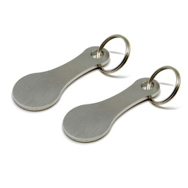 Shopping Trolley Remover Stainless Steel Instant Removable Shopping Trolley Token Set of 2 Shopping Trolley Tool Key Chain Chip Shopping Trolley Token Shopping Trolley Chip Shopping Trolley Chip