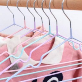 Basic thin closet neat hangers organized space utilization 03.Light purple