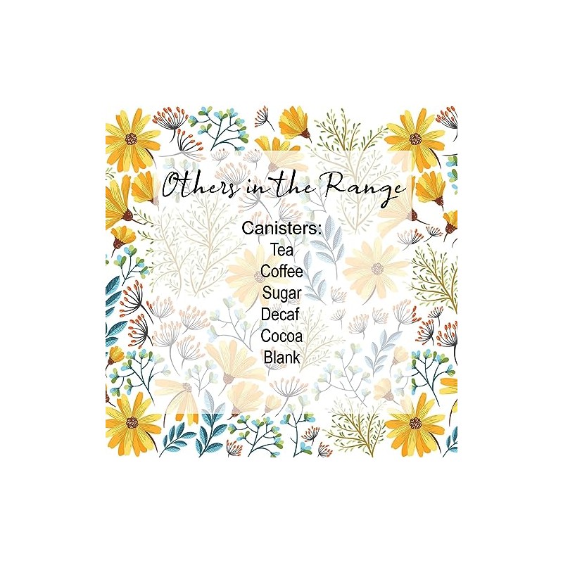 Purely Home Daisies Floral Tea Storage Canister - Flowers Design