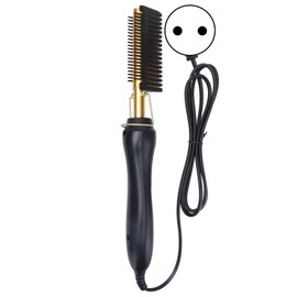 Hair Straightening Brush Temperature Control Energy Saving Automatic Dual Voltage Straightening Comb 110‑240VEU Plug