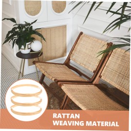NOLITOY 3 Rolls Material Rattan Material Hand Decor Chair Cane DIY Cane Webbing Strips Yellow DIY Basket Rattan Material Rattan Skin DIY Handicraft Rattan Skin Manual