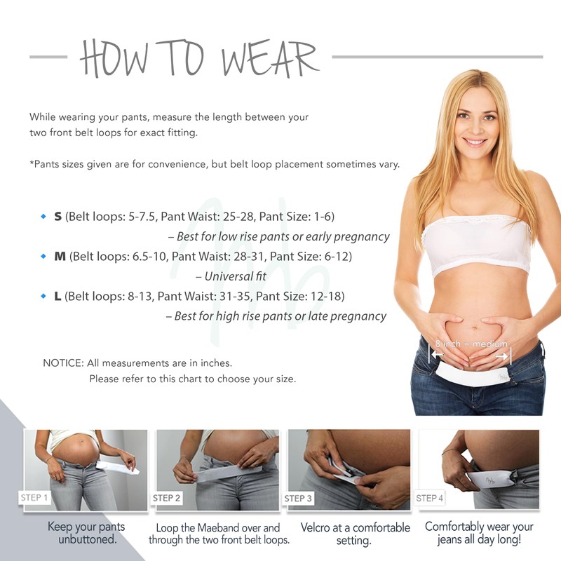 MAEBAND Maternity Belly Band for Pregnant Women — Instantly Extend