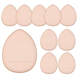 クッションファンデ パフ 指パフ 水滴形 柔らかい 乾湿両用 メイク用 ミニサイズ 携帯用化粧品 指先用 メイクを均一に塗る 口紅とチークのファンデーションはどちらでもお使いいただけます10個 肌色