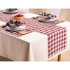 Solino Home Checkered Linen Table Runner 72 inches Long -