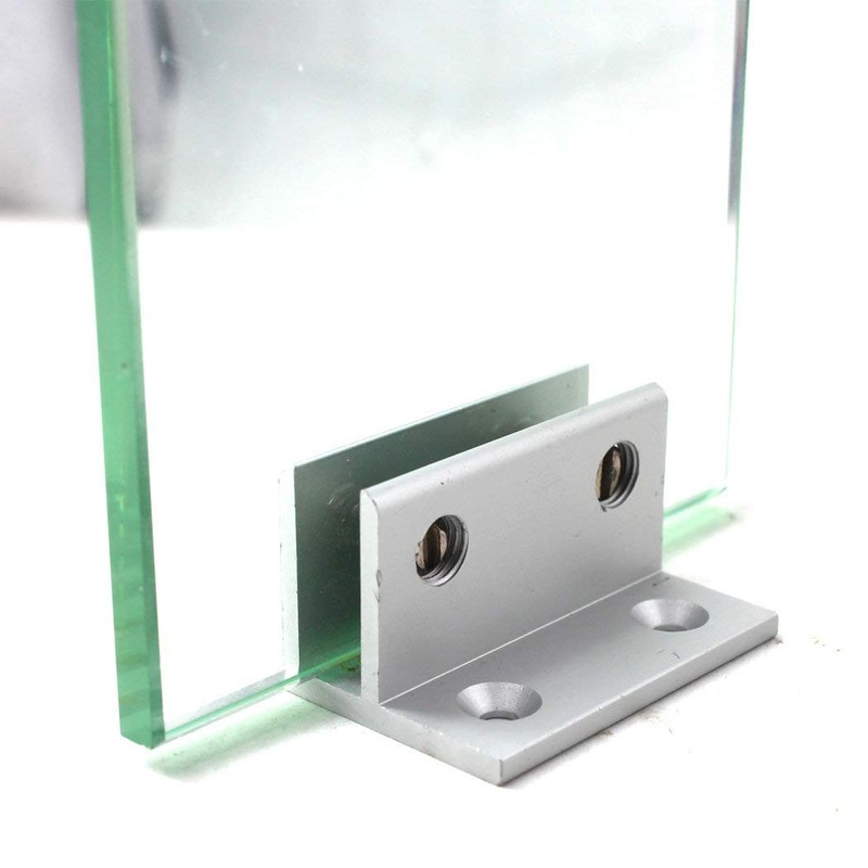 F Shape Glass Clamp Aluminium Alloy Glass Support Bracket Fit