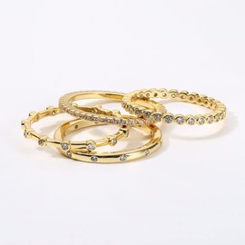 HAIAISO Stacking Rings for Women Stackable Band Ring Plain Statement Rings Set
