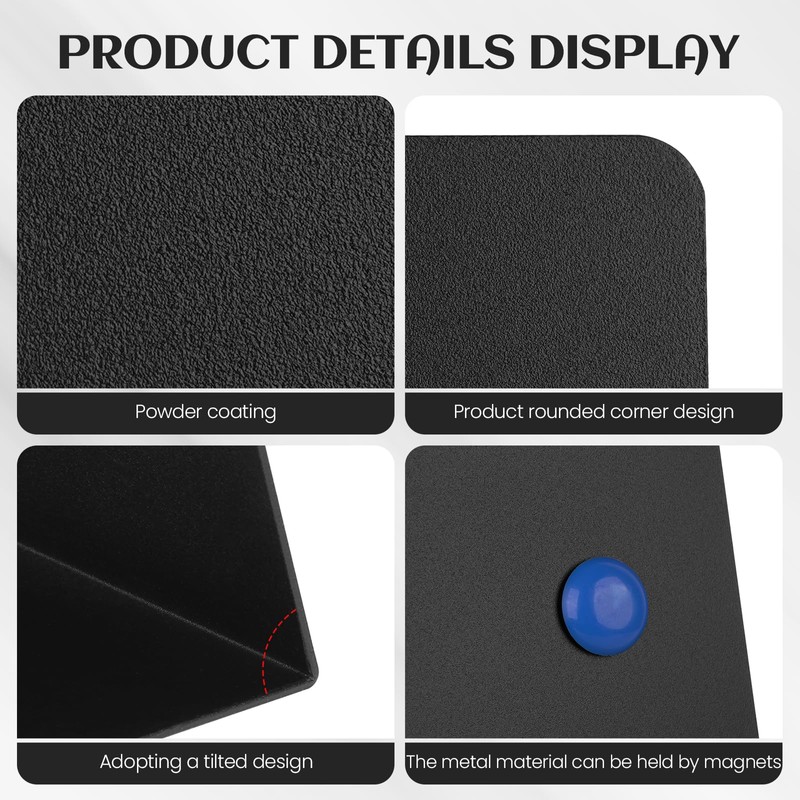Tongyuyan 2 Pack Magnet Board,16.2" x 13" Magnetic Board,Metal Magnetic
