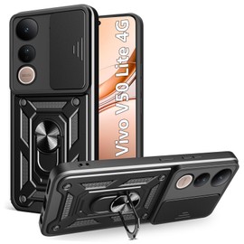 PENGPAI Funda para Vivo V50 Lite 4G/5G Case Uso Rudo Carcasa Protector cámara Soporte Acrílico Cover SJ